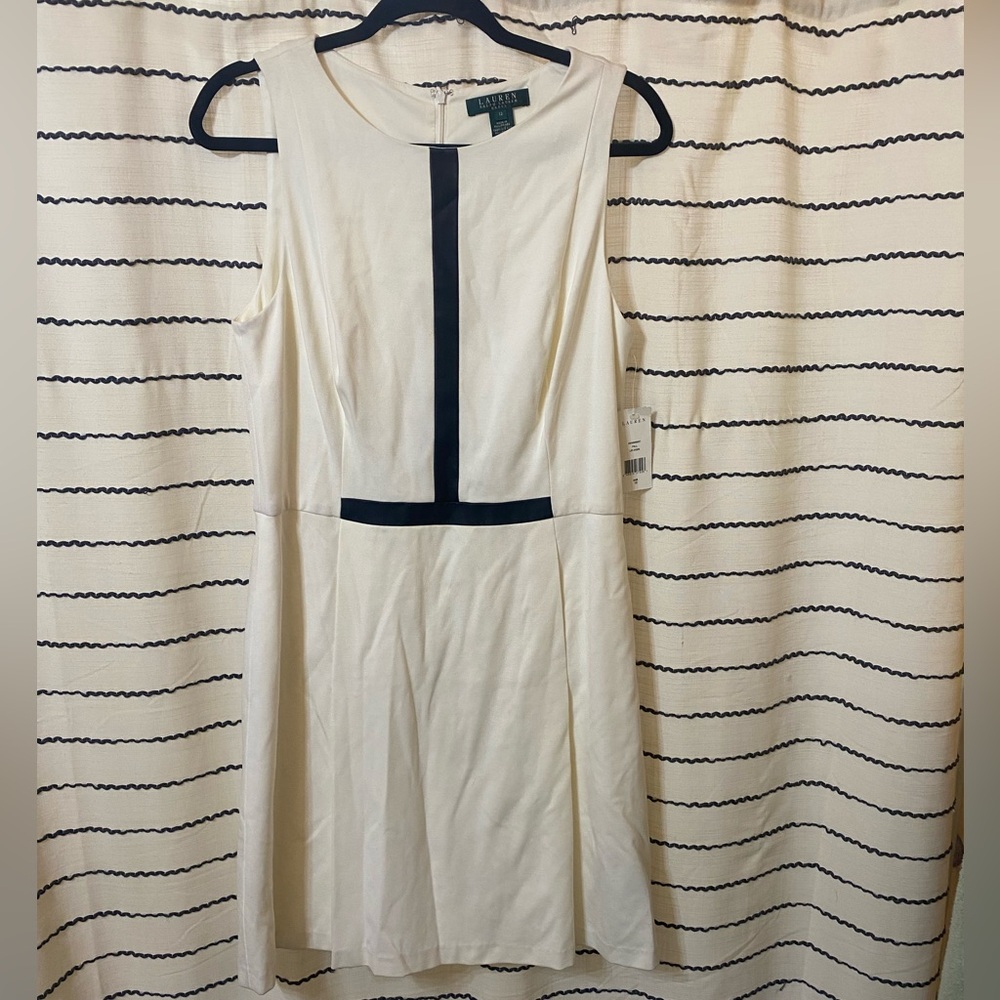 Lauren Ralph Lauren Ivory and Black Dress